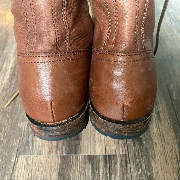 Anthropologie Gee WaWa woman’s brown leather lace up boots 9 - Picture 5 of 7